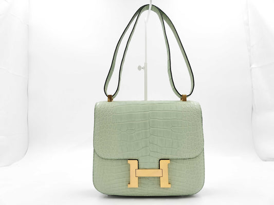 HERMES Constance 3 Trois 24 A stamp 2017 Alligator Shoulder Bag
