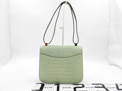 HERMES Constance 3 Trois 24 A stamp 2017 Alligator Shoulder Bag