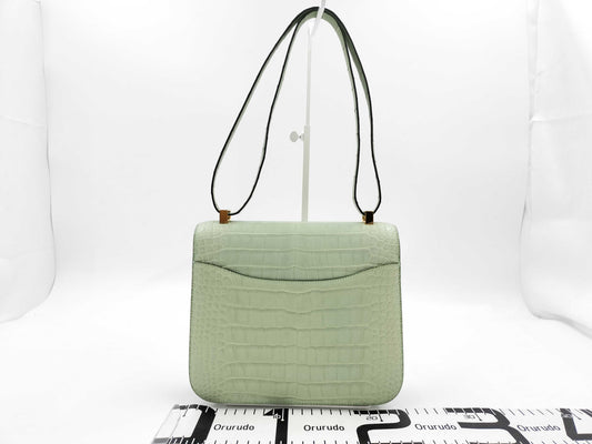 HERMES Constance 3 Trois 24 A stamp 2017 Alligator Shoulder Bag