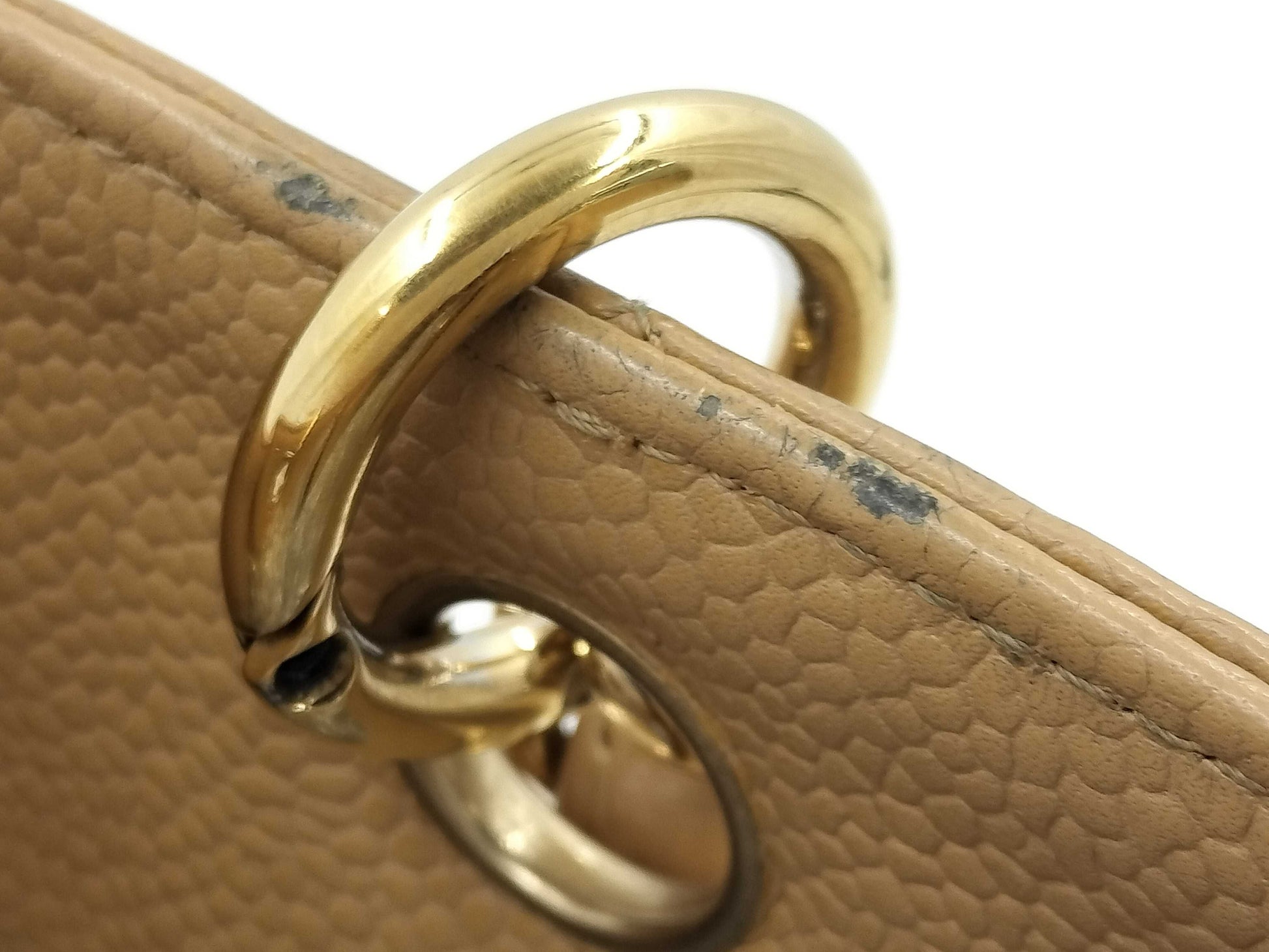 CHANEL PST Tote Bag, Caviar Skin, Beige, 8941696