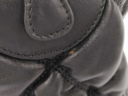 CHANEL Bubble Quilted Lambskin Black Chain Handbag 12905618 Handbag