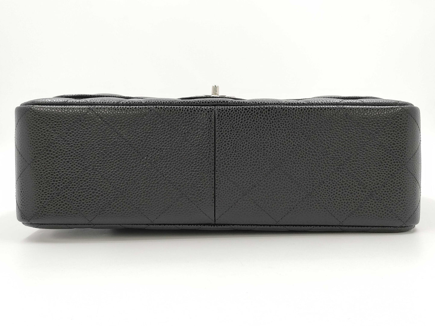 CHANEL Deca Matelasse 30 Chain Shoulder Bag in Black Caviar Leather 