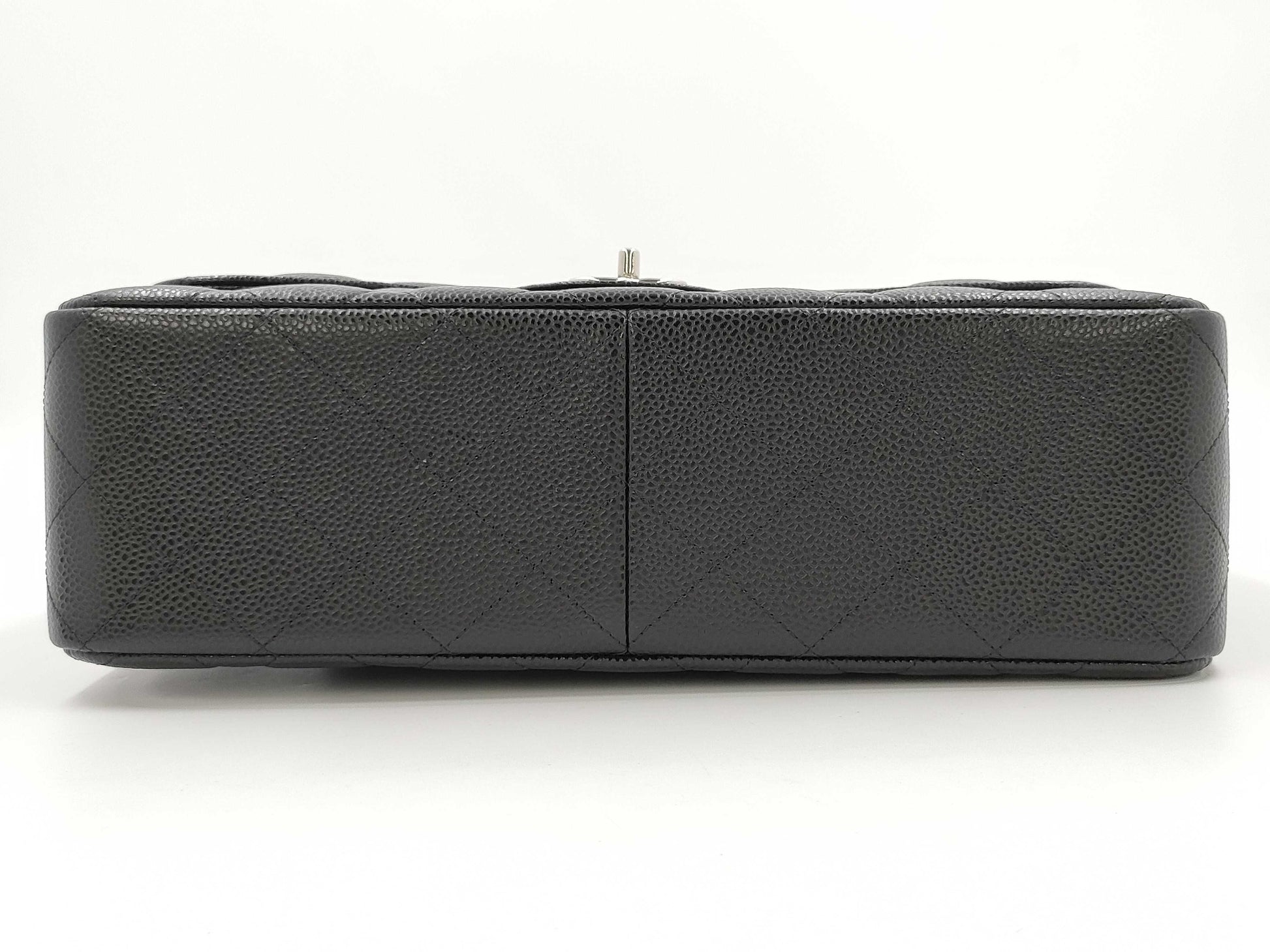 CHANEL Deca Matelasse 30 Chain Shoulder Bag in Black Caviar Leather 