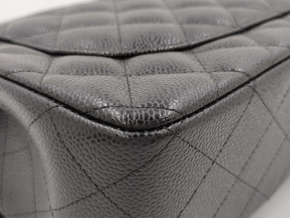 CHANEL Deca Matelasse 30 Chain Shoulder Bag in Black Caviar Leather 