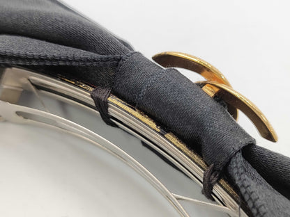 CHANEL Ribbon Barrette Fabric Black Other Accessories