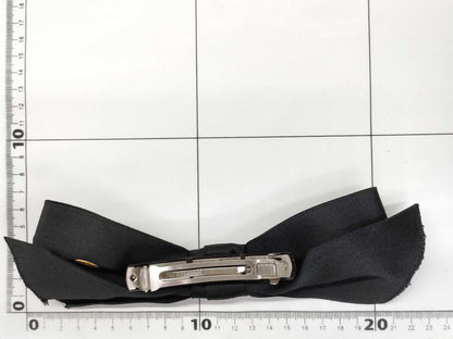 CHANEL Ribbon Barrette Fabric Black Other Accessories