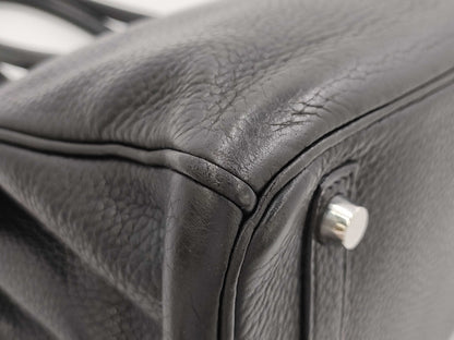 HERMES Birkin 30 Togo Black with Silver Hardware, 2006 Star Mark Handbag