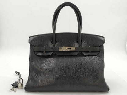 HERMES Birkin 30 Togo Black with Silver Hardware, 2006 Star Mark Handbag