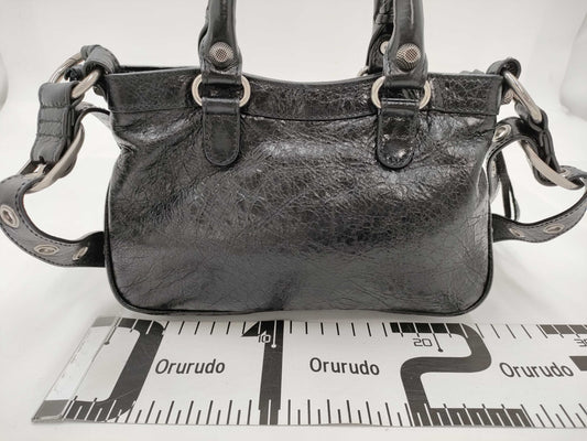 BALENCIAGA 751523 Neo Cagoule Leather Bag