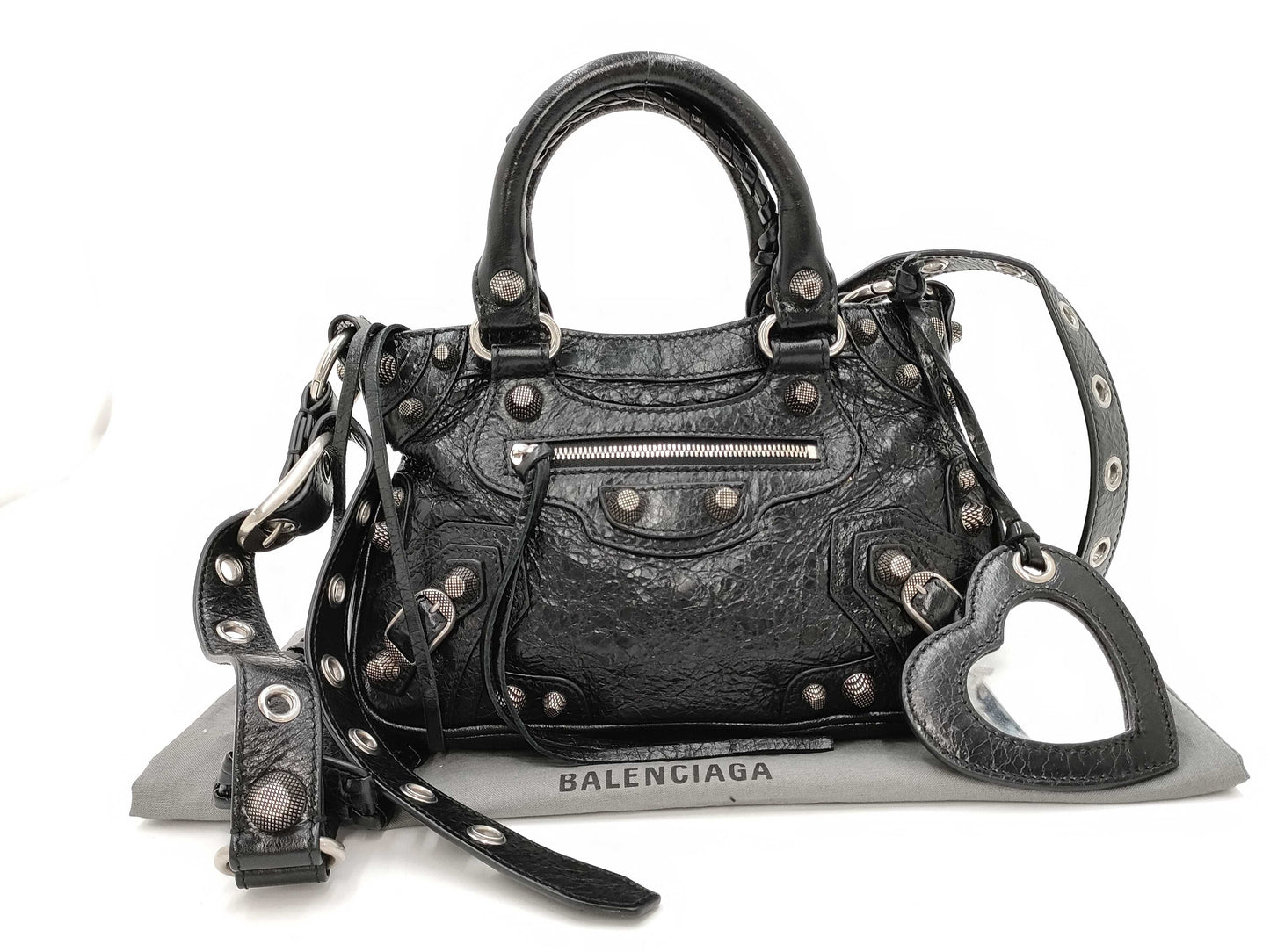 BALENCIAGA 751523 Neo Cagoule Leather Bag