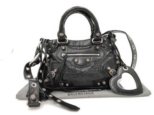BALENCIAGA 751523 Neo Cagoule Leather Bag