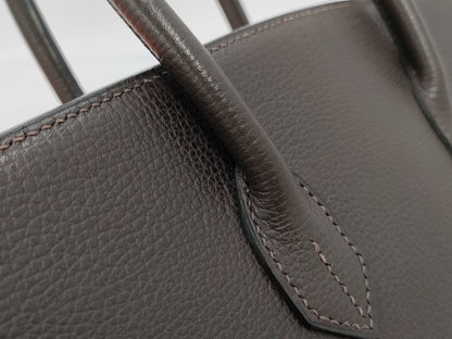 HERMES Birkin 35 □J Dark Brown Handbag