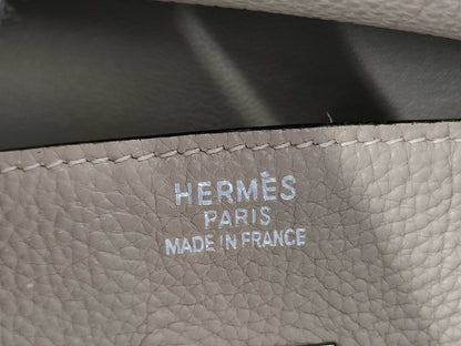 HERMES Birkin 35 □J Greige Handbag