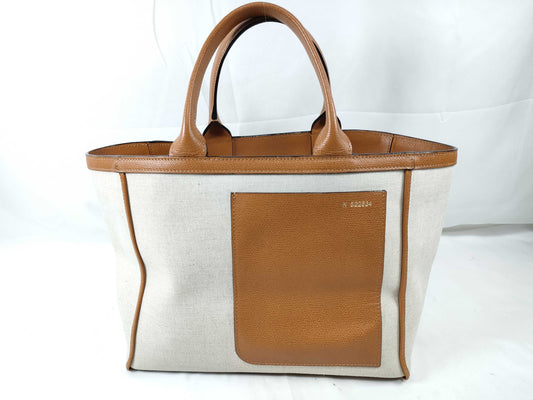 Valextra Canvas Tote Bag