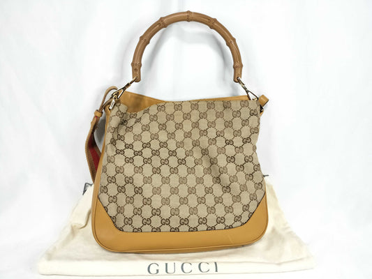 GUCCI Bamboo Tote Bag Shoulder Bag 002058