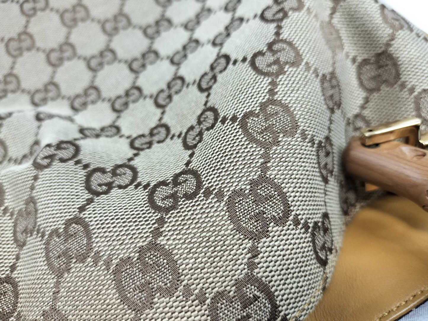 GUCCI Bamboo Tote Bag Shoulder Bag 002058