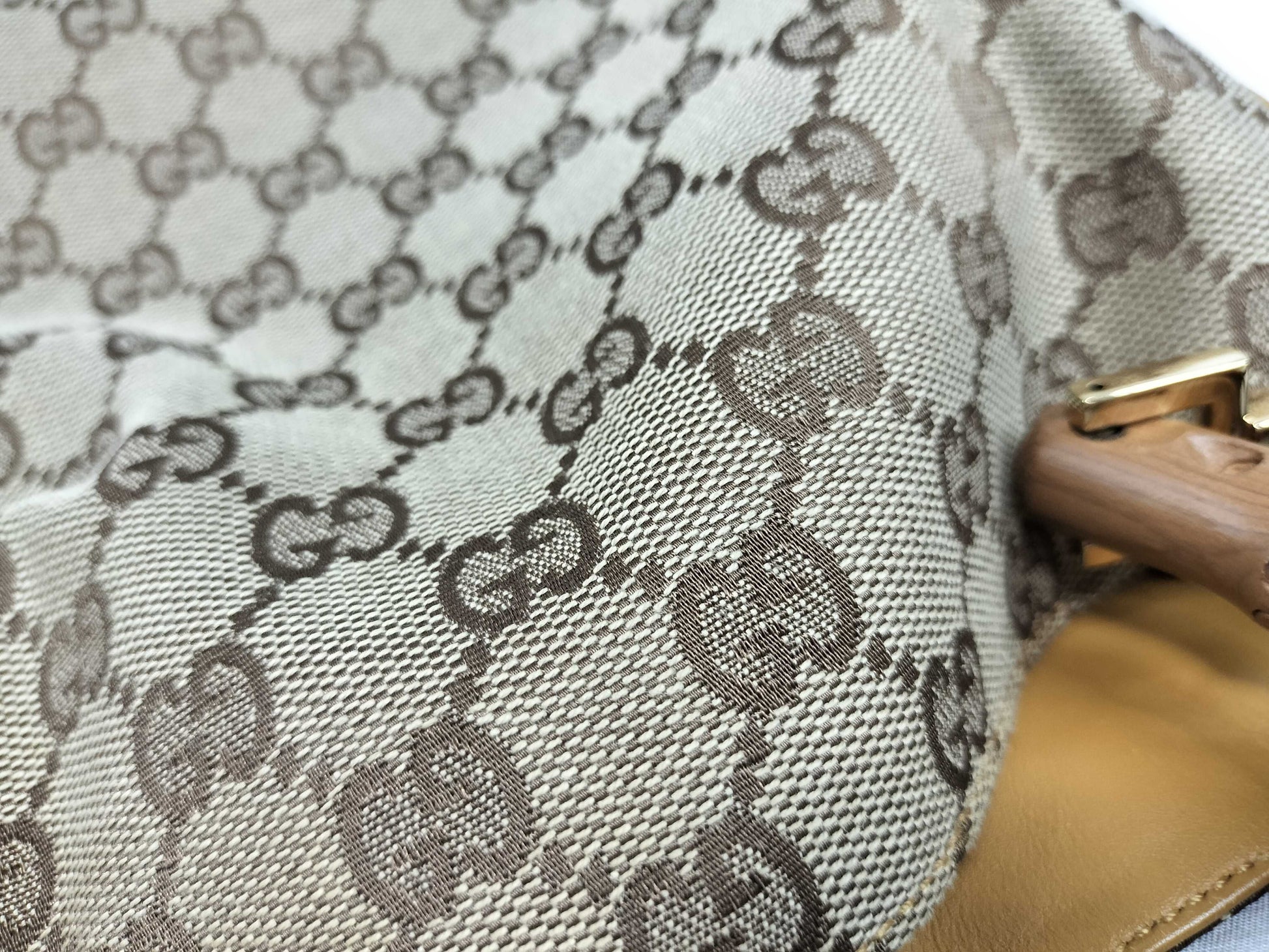 GUCCI Bamboo Tote Bag Shoulder Bag 002058
