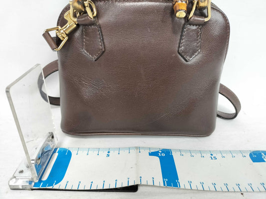 GUCCI Bamboo 2-way shoulder bag/handbag in brown