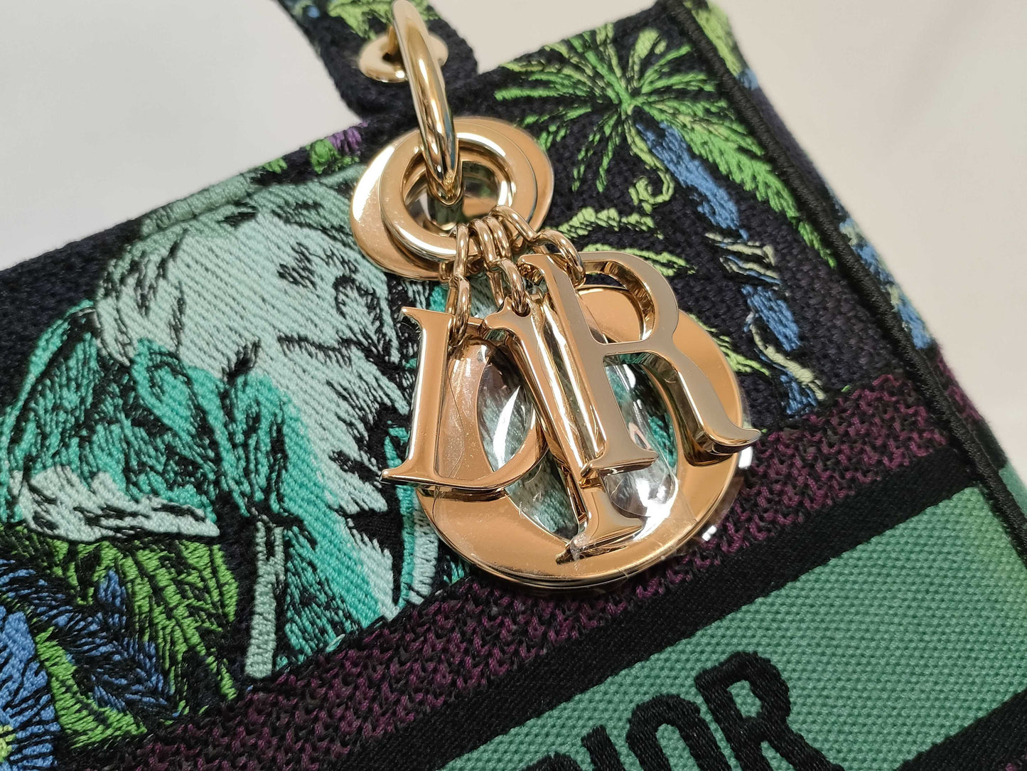 Dior Christian Dior Lady Dee-Lite Animal Print Gold Hardware 2-Way Handbag Shoulder Bag Handbag