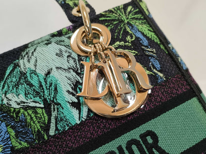Dior Christian Dior Lady Dee-Lite Animal Print Gold Hardware 2-Way Handbag Shoulder Bag Handbag
