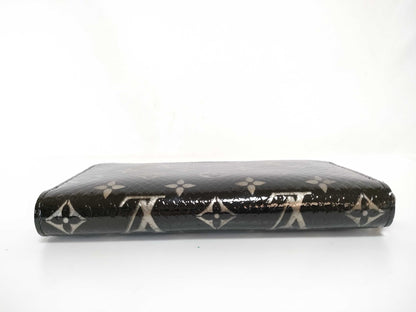 LOUIS VUITTON RFID Verified, Serial Unverifiable, Python Snake Leather Long Wallet, Black