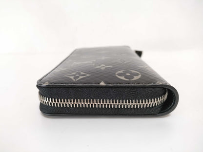 LOUIS VUITTON RFID Verified, Serial Unverifiable, Python Snake Leather Long Wallet, Black