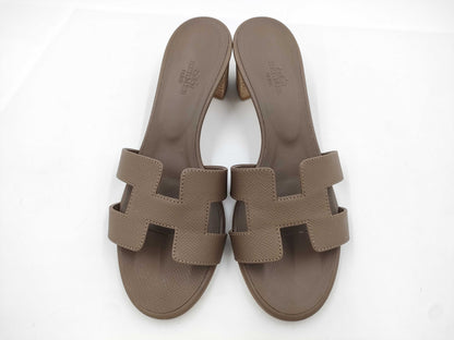 HERMES H Sandals Etoupe Size 37 Sandals