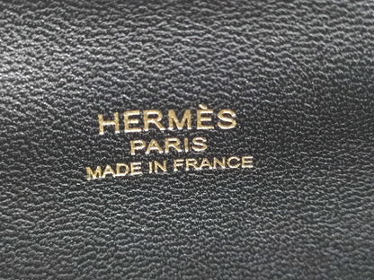HERMES Bolide 1923 Mini Black Chevre Mysore Handbag with Gold Hardware and K Stamp