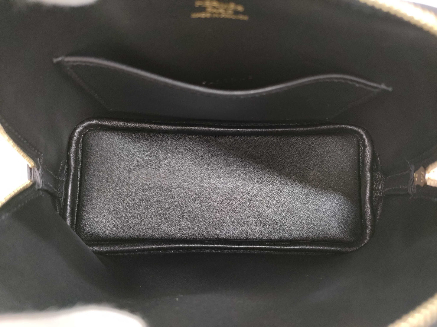 HERMES Bolide 1923 Mini Black Chevre Mysore Handbag with Gold Hardware and K Stamp