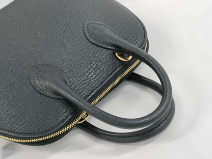 HERMES Bolide 1923 Mini Black Chevre Mysore Handbag with Gold Hardware and K Stamp