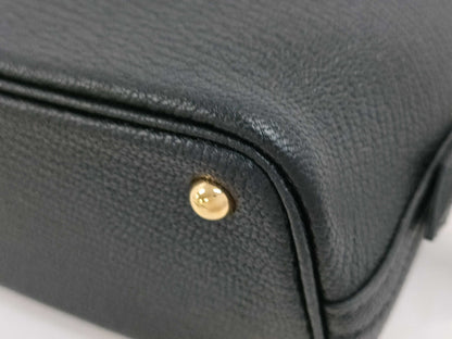 HERMES Bolide 1923 Mini Black Chevre Mysore Handbag with Gold Hardware and K Stamp