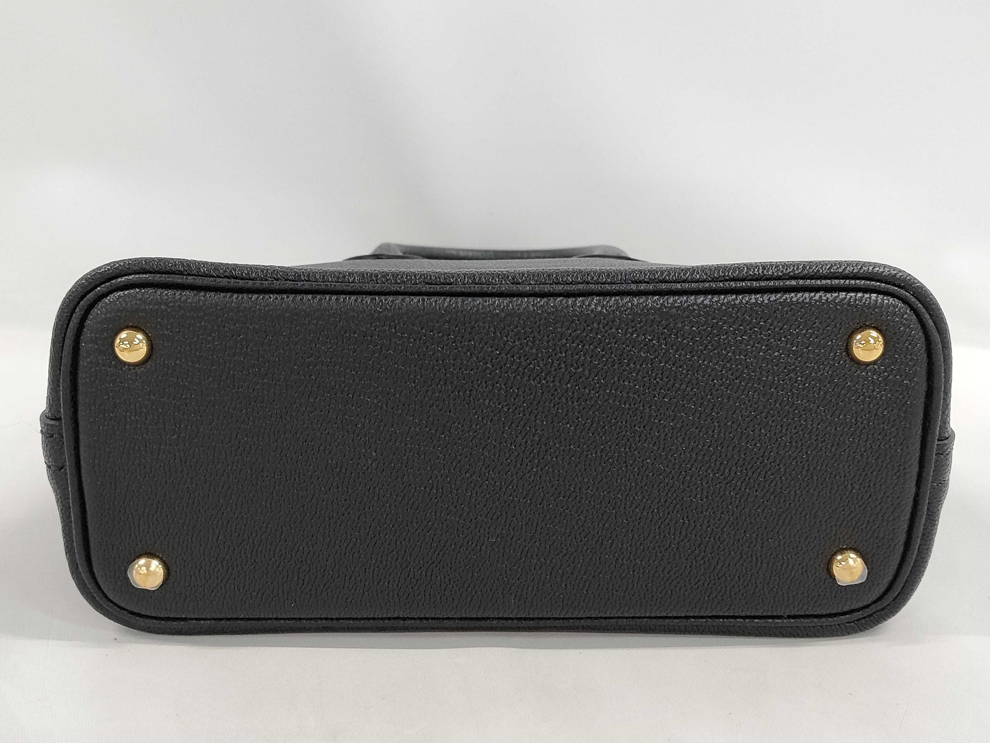 HERMES Bolide 1923 Mini Black Chevre Mysore Handbag with Gold Hardware and K Stamp