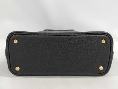 HERMES Bolide 1923 Mini Black Chevre Mysore Handbag with Gold Hardware and K Stamp