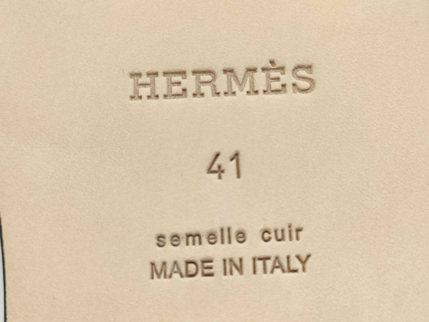 HERMES Sandals "Izmir" Mocha Size: 41 Sandals