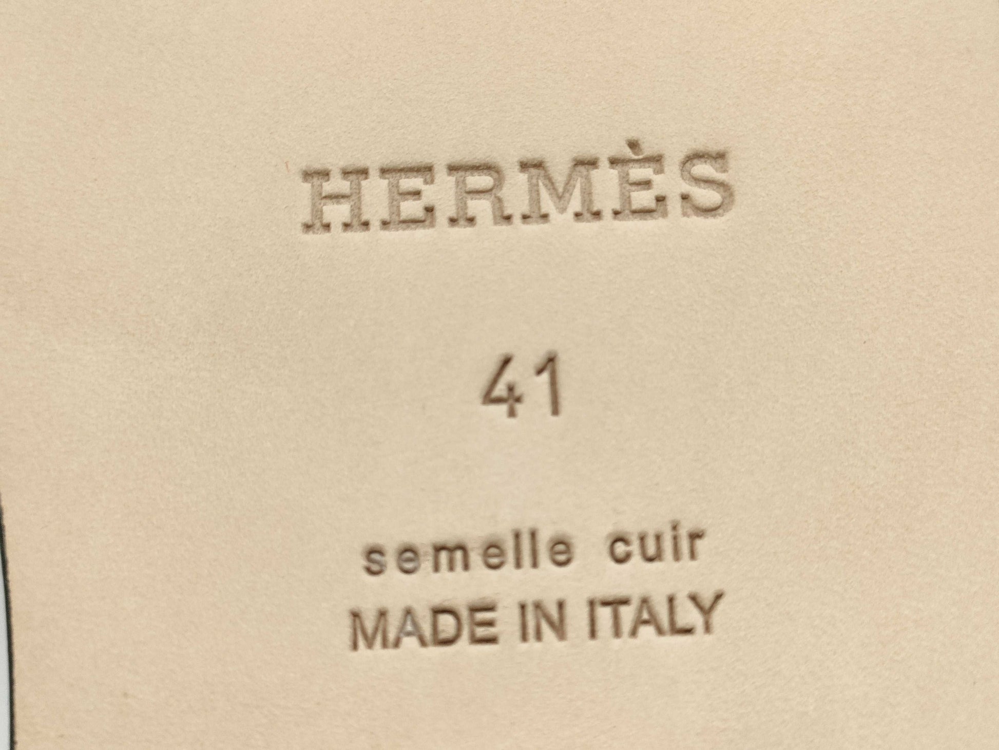 HERMES Sandals "Izmir" Mocha Size: 41 Sandals