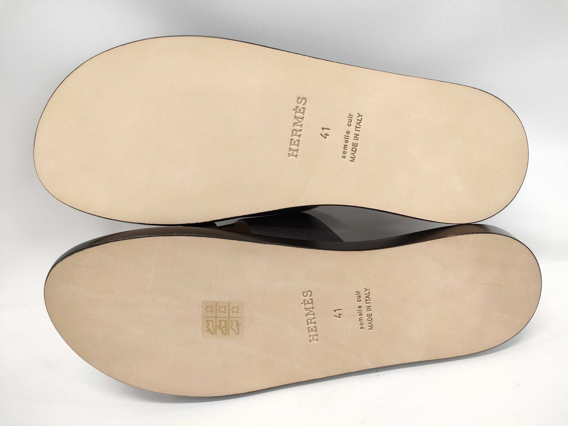 HERMES Sandals "Izmir" Mocha Size: 41 Sandals
