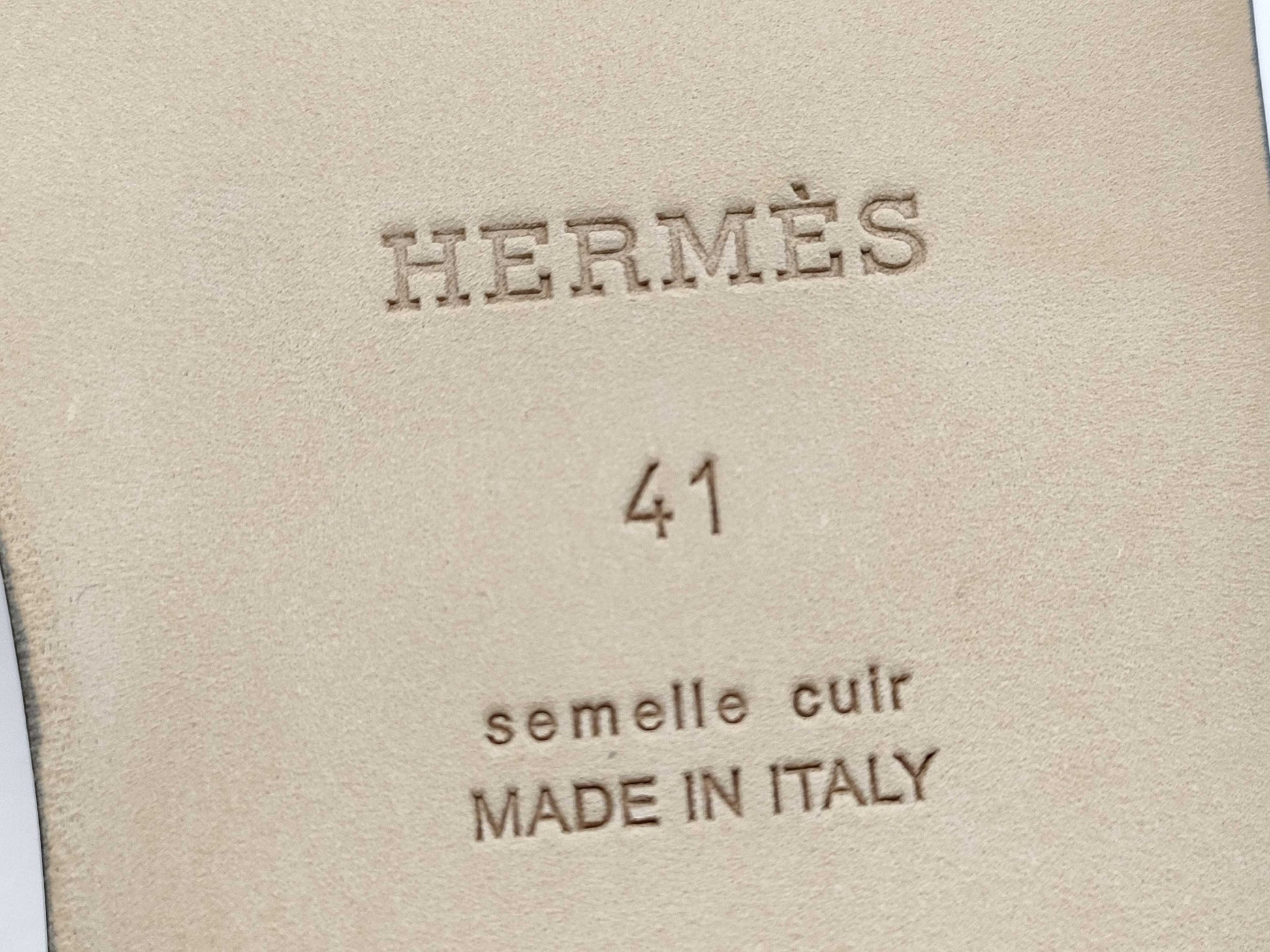 HERMES Sandals "Izmir" Gold Size: 41 Sandals