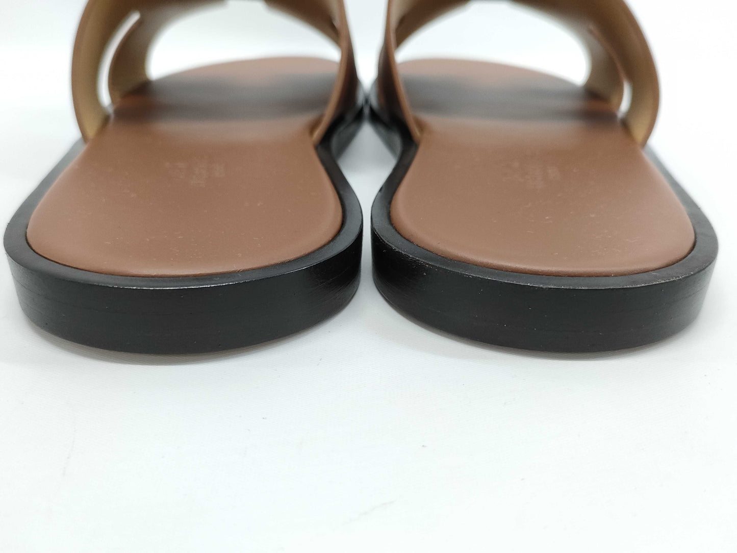 HERMES Sandals "Izmir" Gold Size: 41 Sandals
