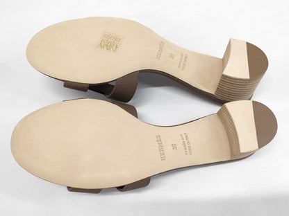 HERMES Oasis Etoupe Sandals, Size 39