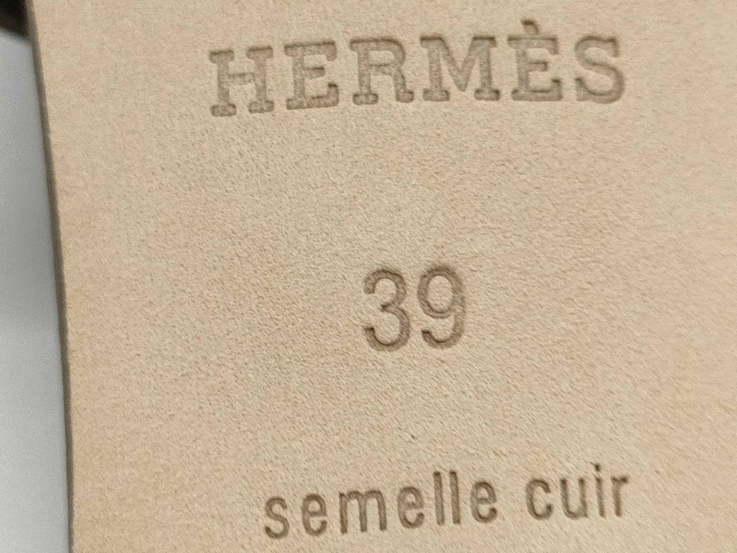 HERMES Oasis Etoupe Sandals, Size 39