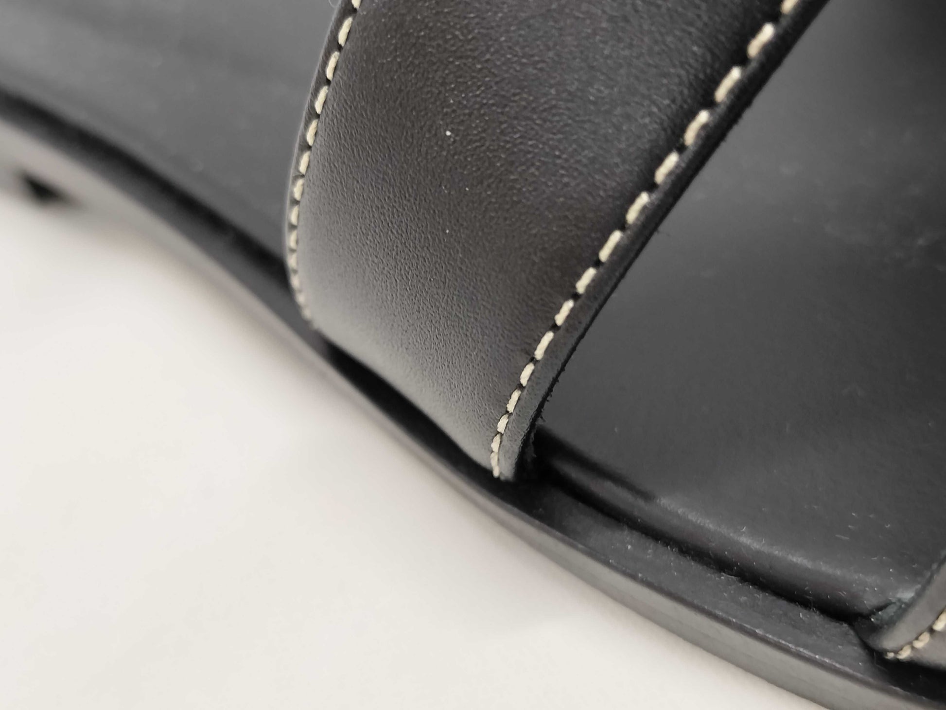 HERMES Sandals "Oran" Black Size: 36 Sandals