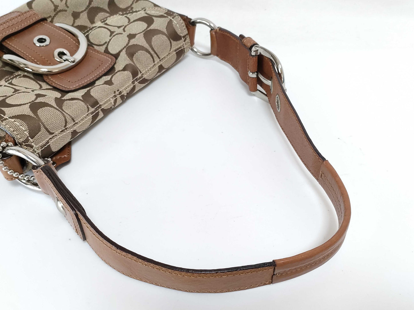 COACH Signature Soho Signature Canvas One-Shoulder Bag Brown Shoulder Bag