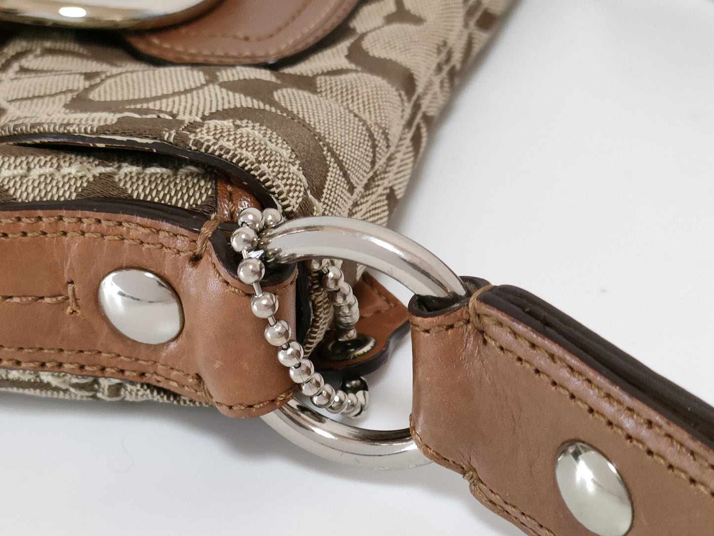 COACH Signature Soho Signature Canvas One-Shoulder Bag Brown Shoulder Bag