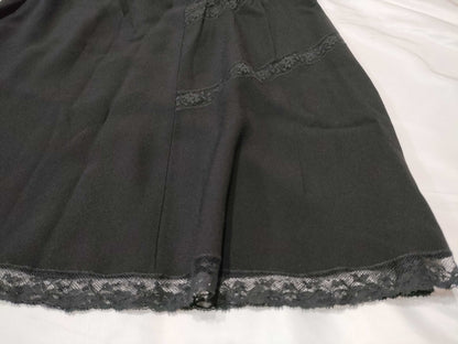 PRADA Floral Lace Embroidered Skirt, Black