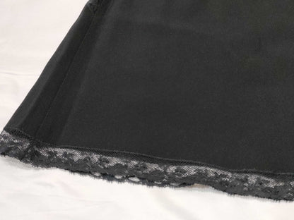 PRADA Floral Lace Embroidered Skirt, Black