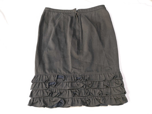 CHANEL Coco Mark Frill Skirt Black 04A Skirt