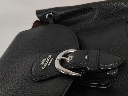 COACH CLIO Leather Backpack in Black