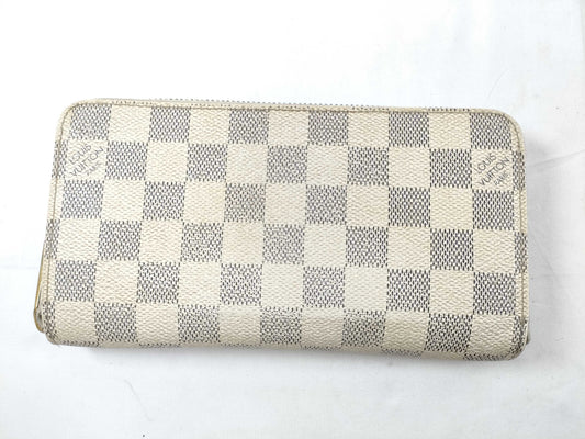 LOUIS VUITTON SD 2110 RFID Unverified Damier Azur Louis Vuitton Azur Zippy Wallet N60019 Wallet