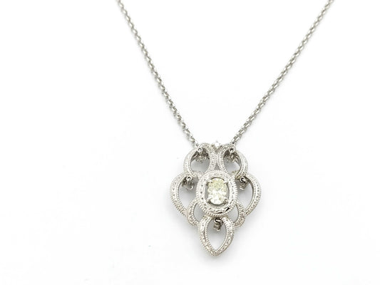 D 0.735ct FDD 0.20ct PT900/850 21.3g Necklace 