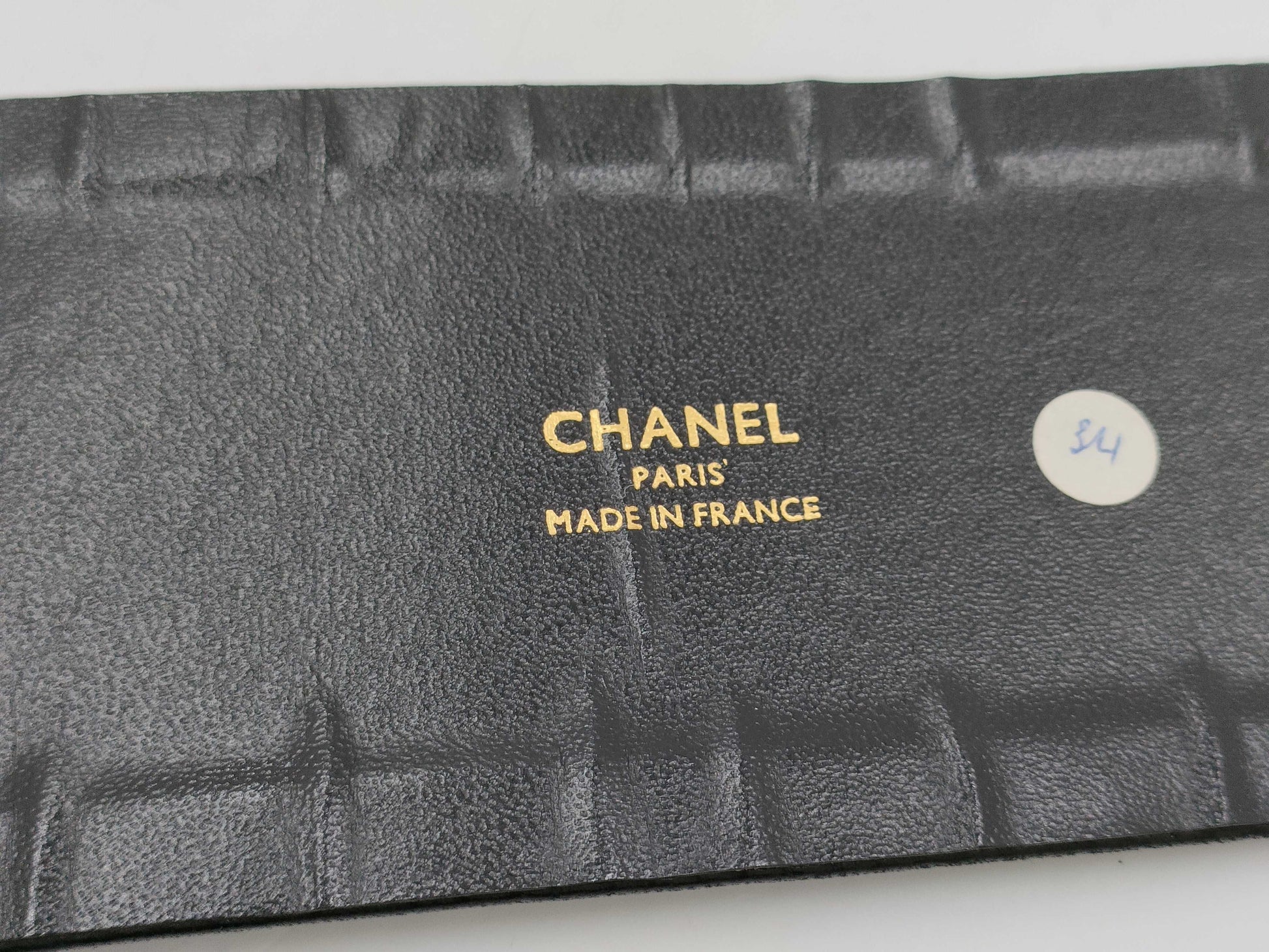 CHANEL Waist Leather GP Black Gold Belt
